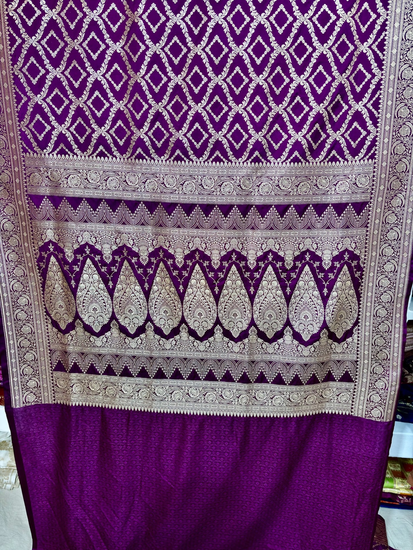 Royal Purple Premium Mashru Katan Silk Banarasi Saree Banarasi Saree