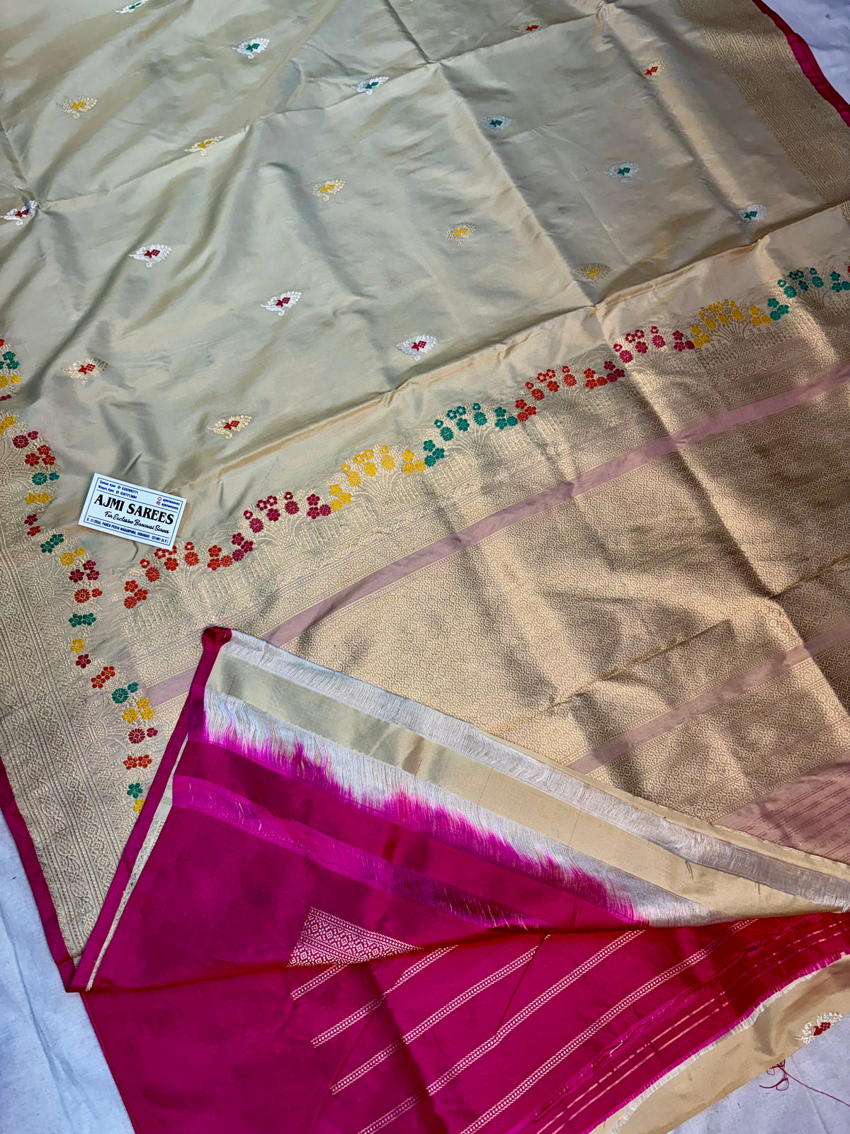 Sona Rupa Kadwa Meenakari Banarasi saree woven in Varanasi