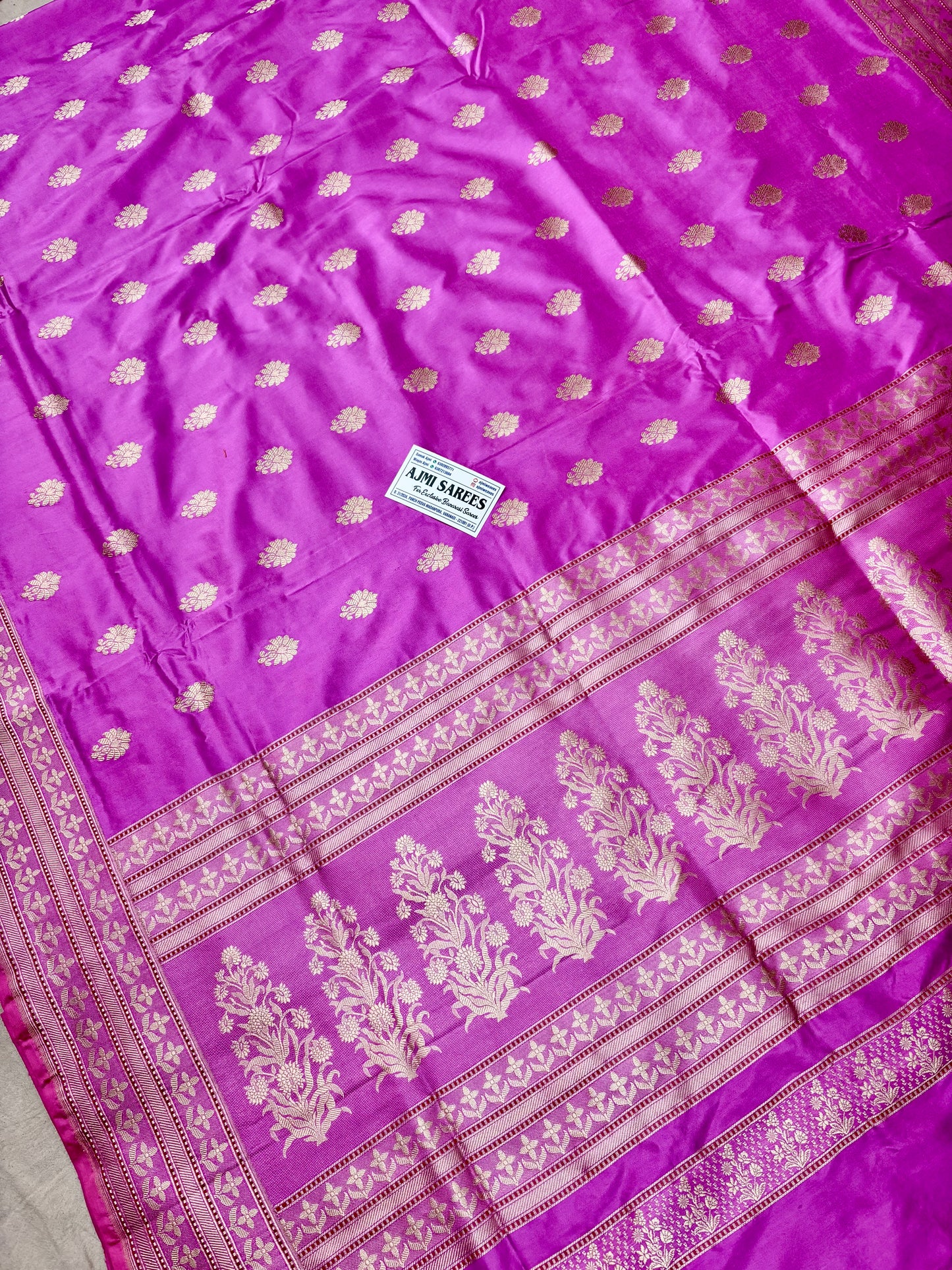Luxury Handloom Banarasi Saree in Pink with Traditional Kadwa Weaving