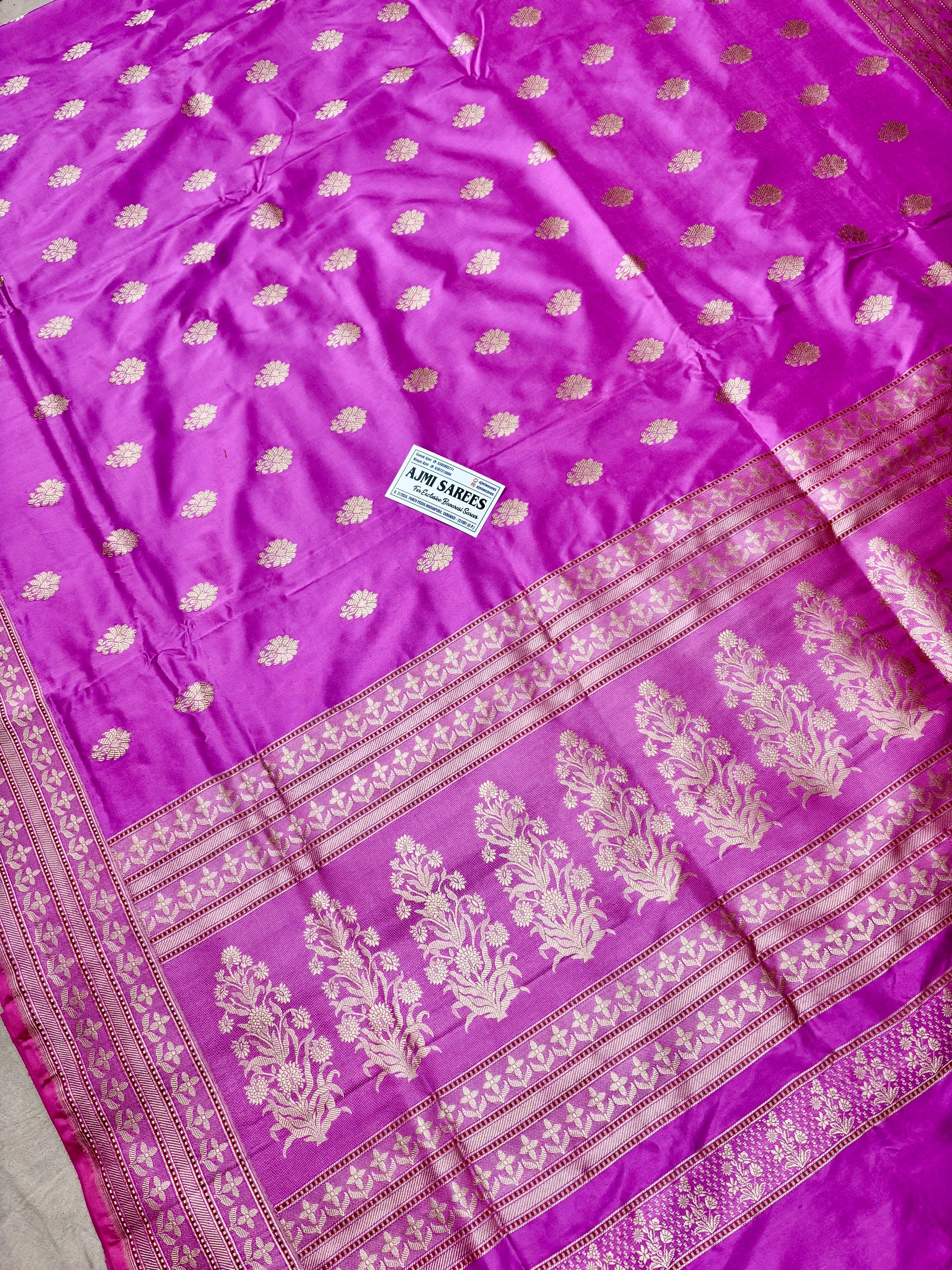 Luxury Handloom Banarasi Saree in Pink with Traditional Kadwa Weaving