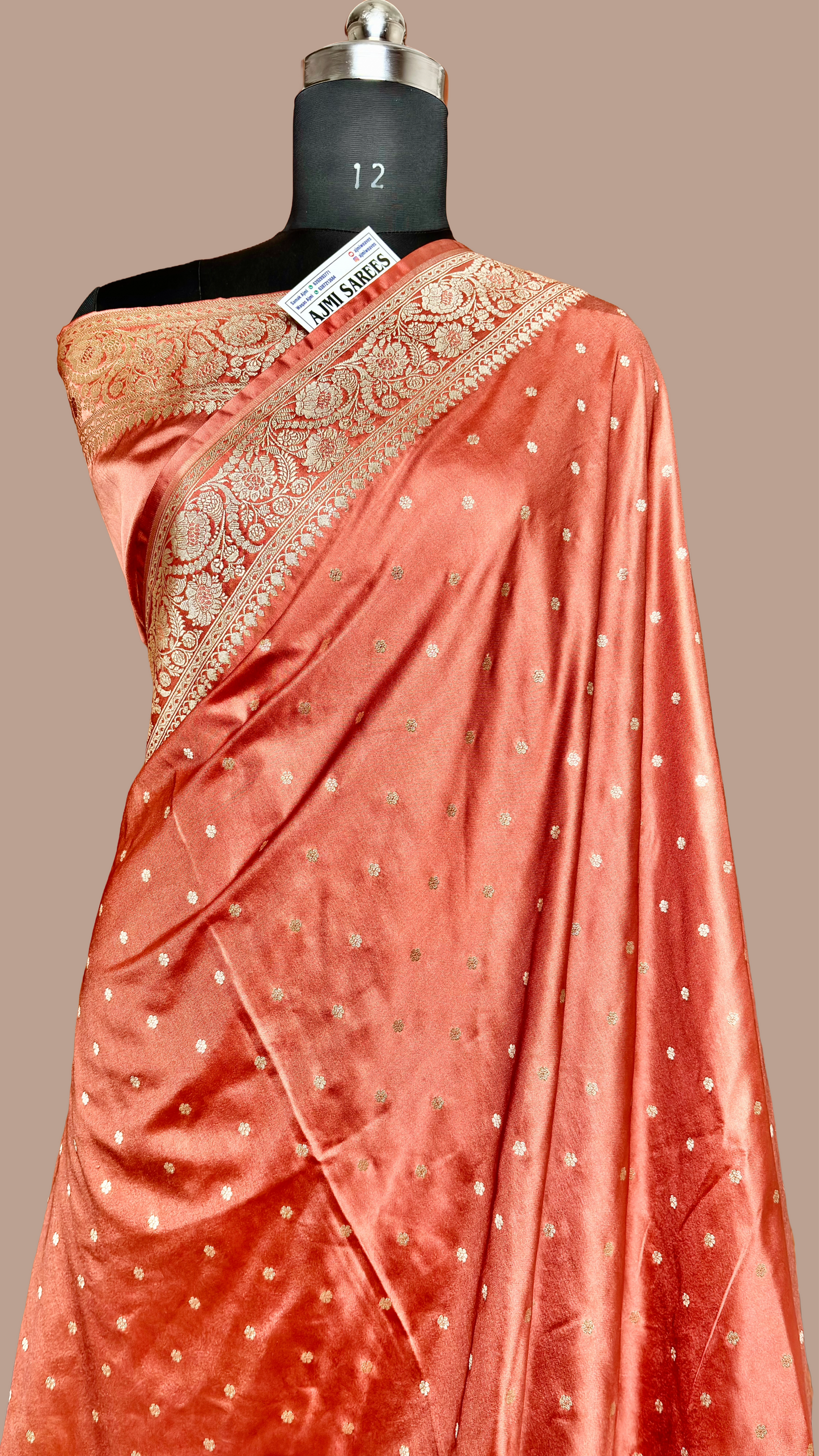 Traditional Copper Banarasi Saree for Wedding and Festive Wear