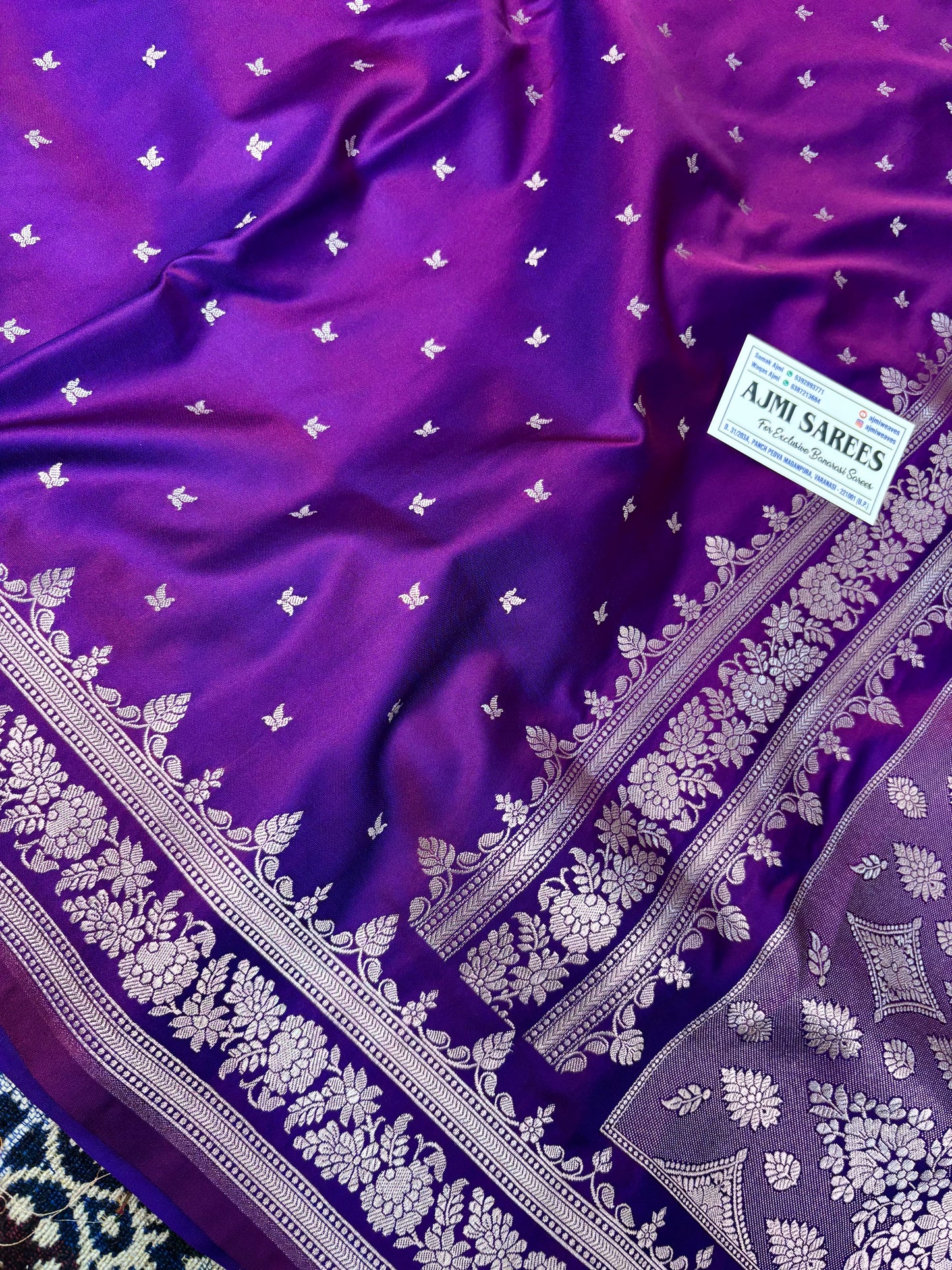 elegant lightweight banarasi saree purple wine color