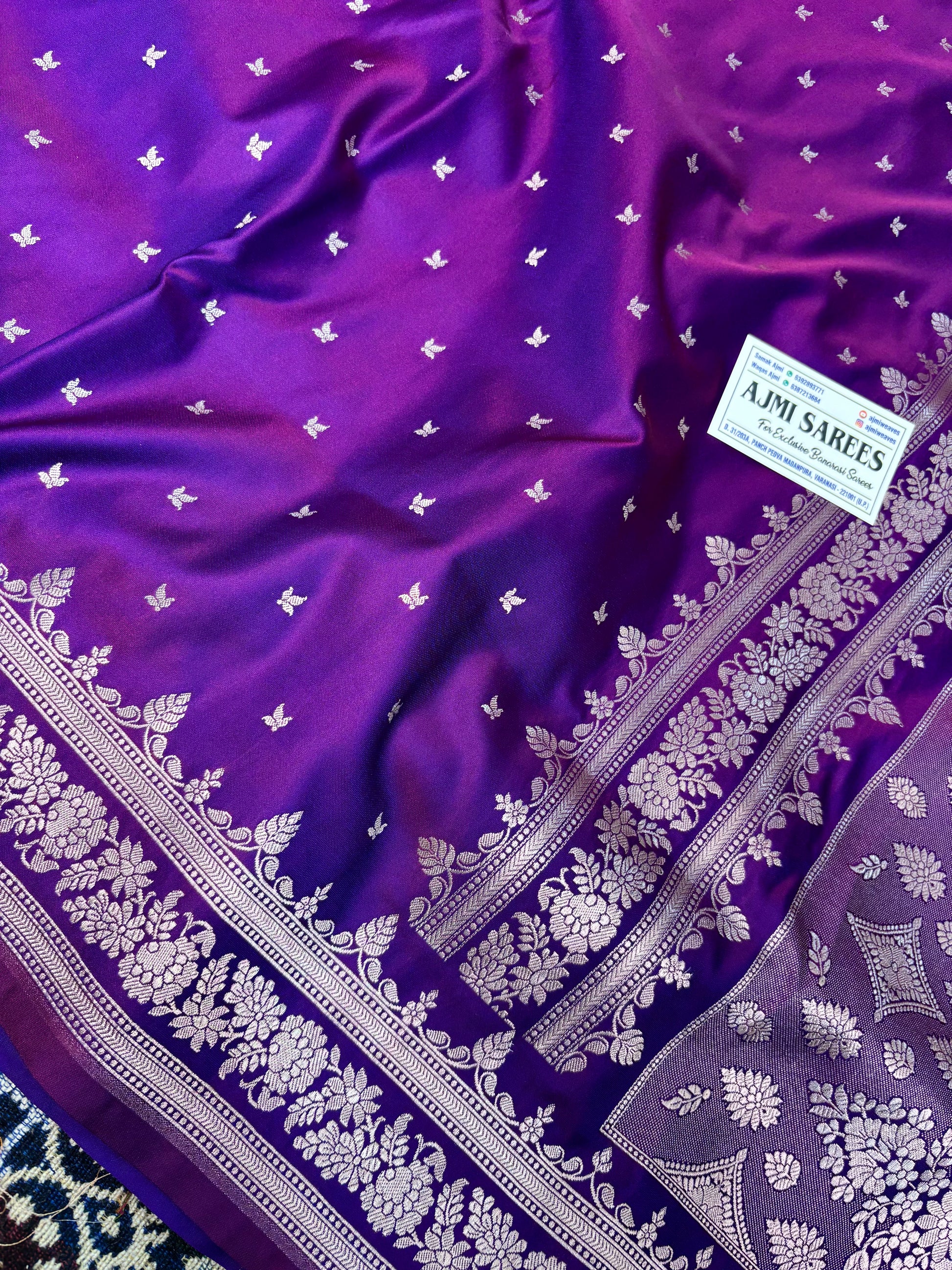 elegant lightweight banarasi saree purple wine color