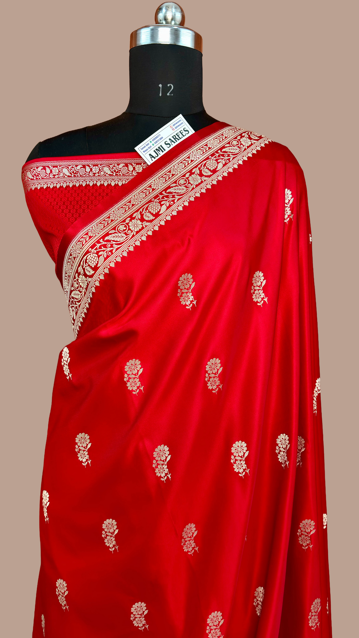 Luxury Mashru Katan silk Banarasi saree for bridal occasions