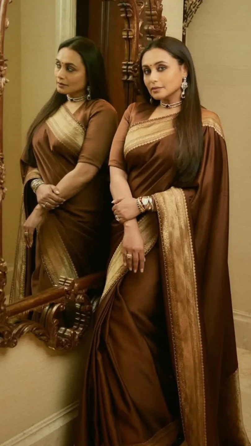 Rani Mukherjee inspired Banarasi saree look