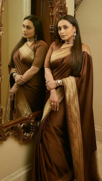 Rani Mukherjee inspired Banarasi saree look