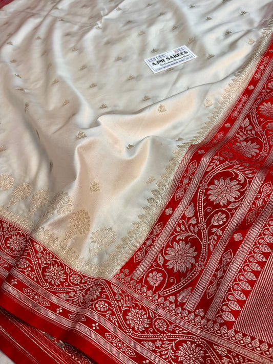 Luxury Mashru Katan silk handloom Banarasi saree