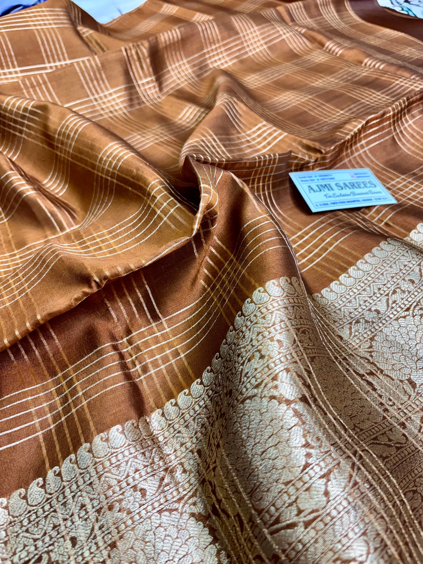 authentic banarasi mango silk saree handwoven