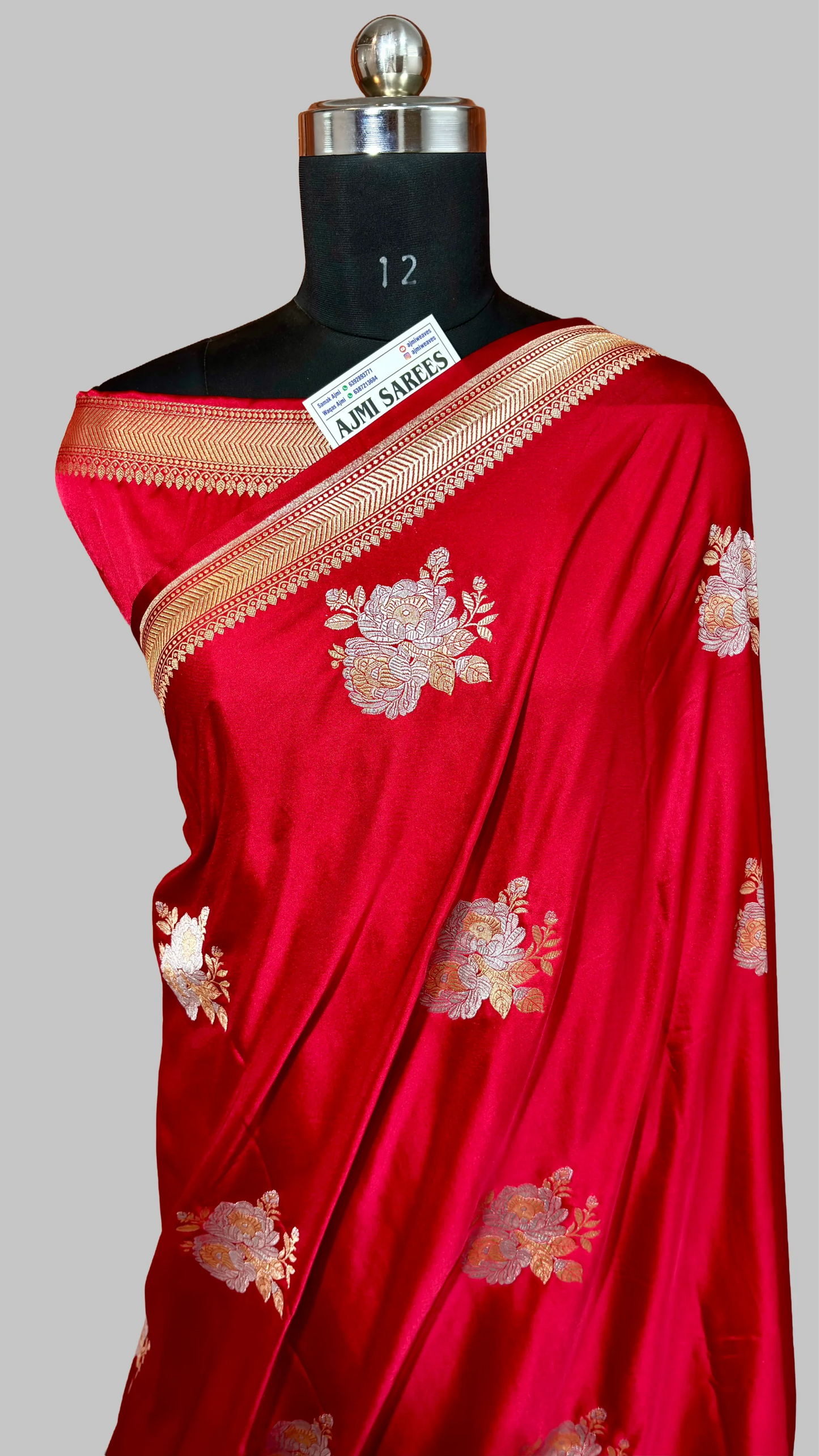 Premium Mashru Katan Silk Banarasi Saree With All Over Sona Rupa Motifs Banarasi Saree