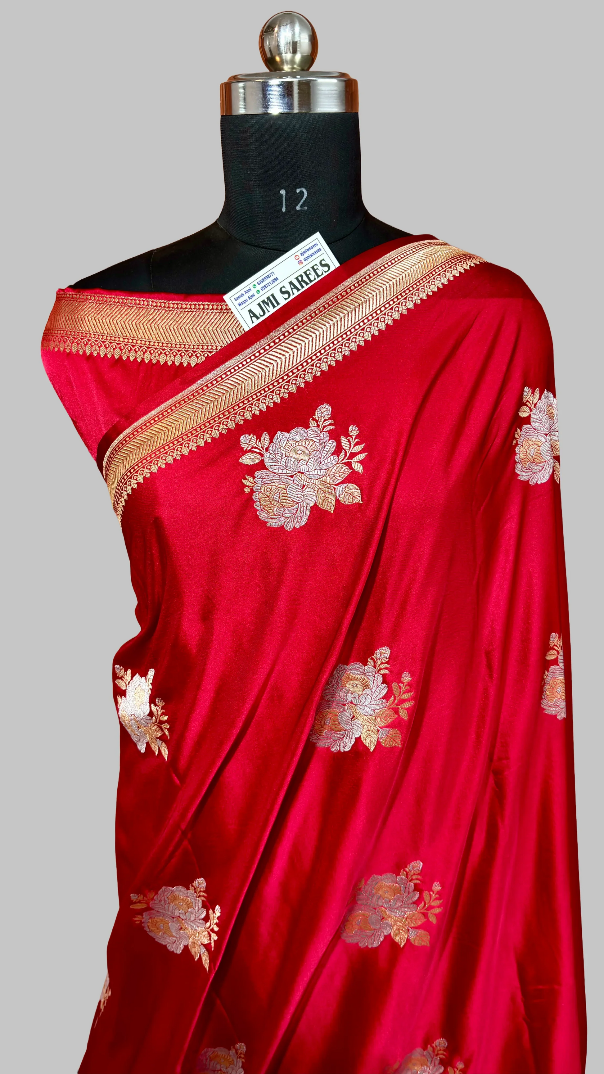 Premium Mashru Katan Silk Banarasi Saree With All Over Sona Rupa Motifs Banarasi Saree