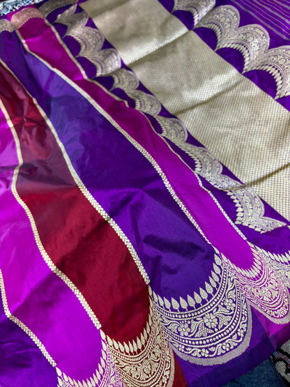 100% Pure Katan Silk Handloom Kadwa Rangkat Banarasi Saree rangkat pure katan silk banarasi saree