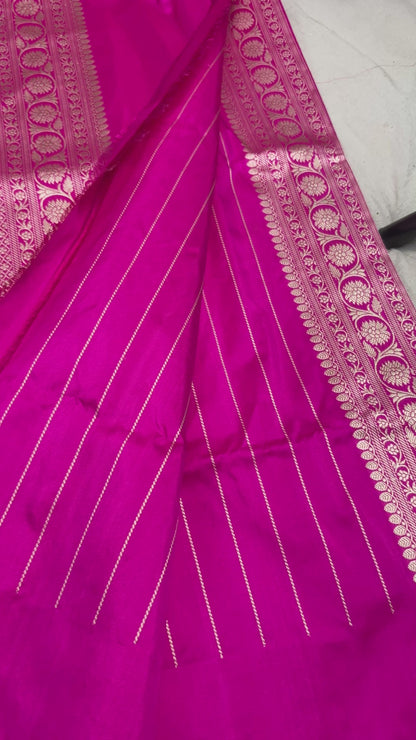 Traditional Pure Katan Silk Kadwa Banarasi Saree handcrafted in Varanasi