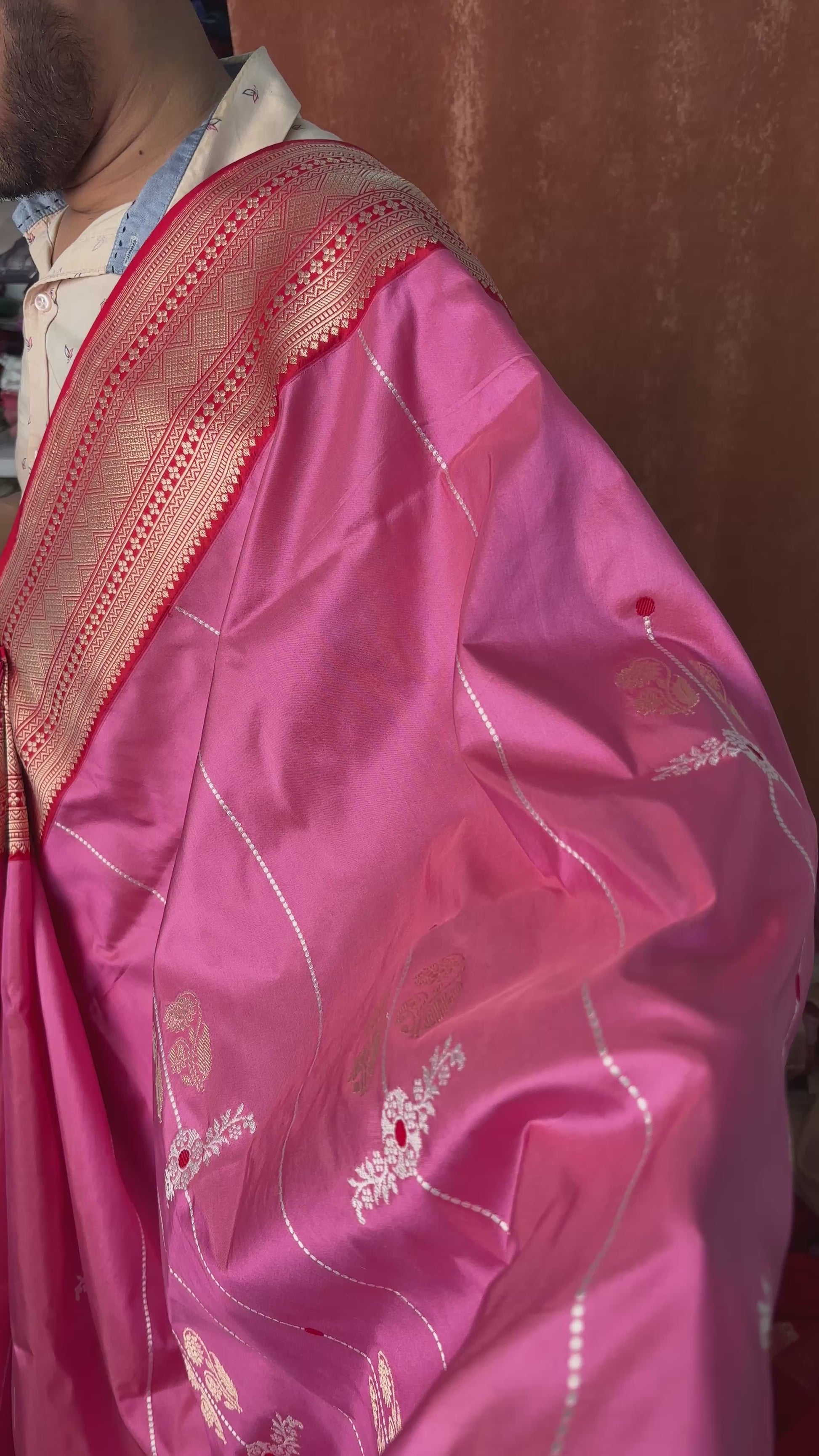 Handwoven Banarasi silk saree crafted by artisans in Varanasi