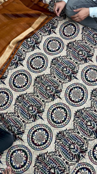 handcrafted mango silk saree from varanasi
