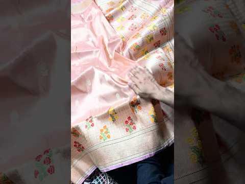 Handloom Banarasi Tissue Silk Saree in Copper with Elegant Lavender Contrast Blouse